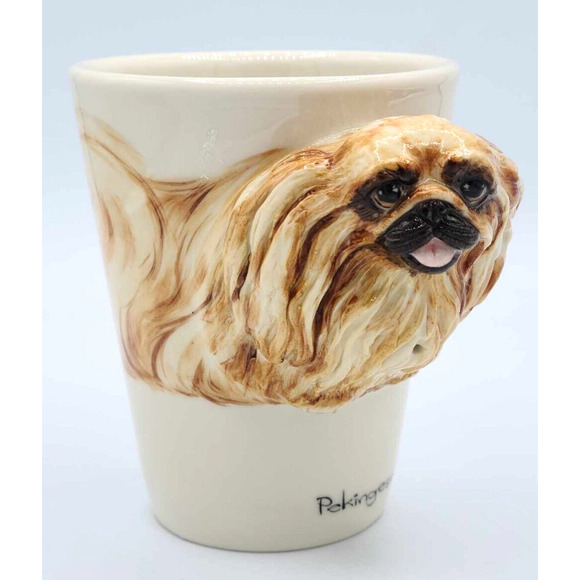 3D Pekingese Coffee Cup/Mug Hand Painted by Blue Witch Ceramics - Picture 5 of 16